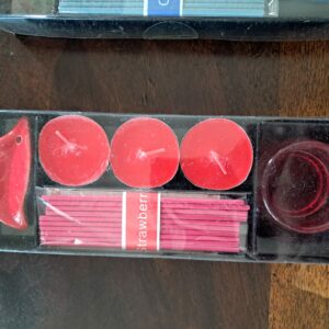 kit encens rouge Kit encens et bougies parfumées rouges