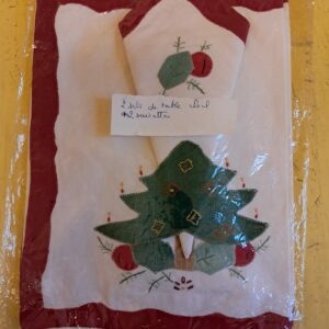2 sets de table Noël + 2 serviettes