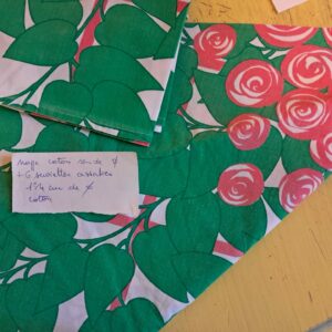 Nappe ronde coton+ 6 serviettes