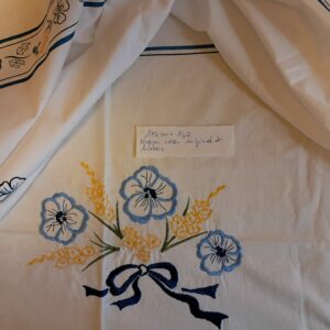 nappe imprimee brodee Nappe coton imprimée et brodée