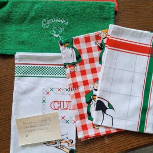 2 essuie-mains + 3 torchons Bécassine