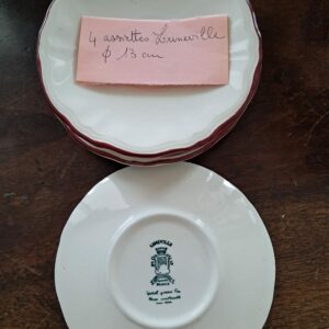 4 assiettes Lunéville