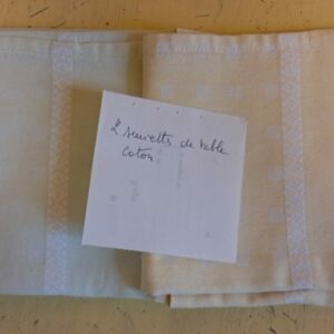 2 serviettes de table coton