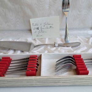 service a gateau Pelle à gâteau + 11 fourchettes inox