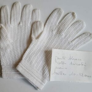 gants coton Gants coton tricotés main
