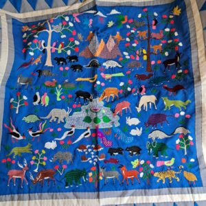 Couverture brodée main Laos