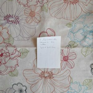 3 housses de coussin coton